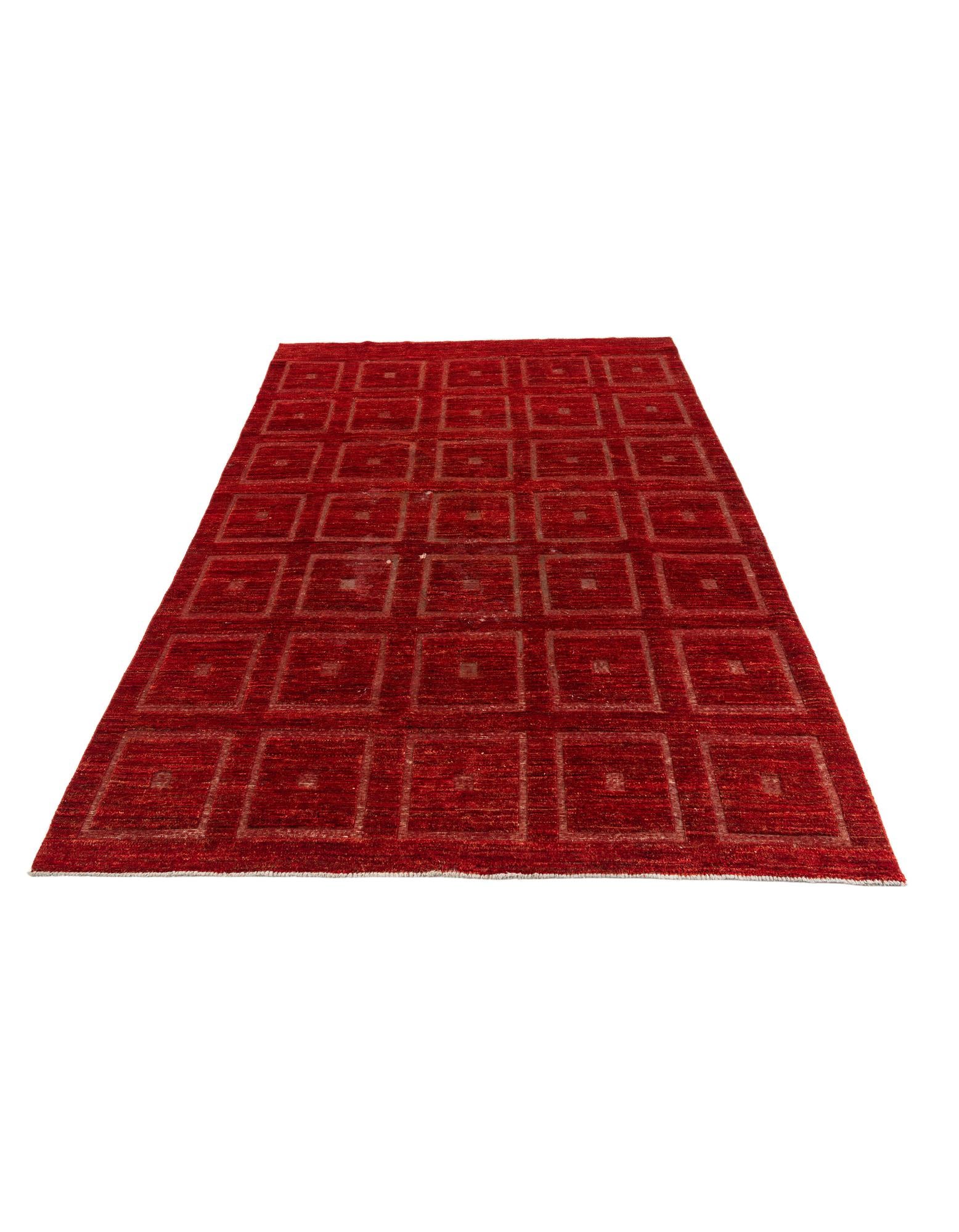 6' 7 x 9' 5 Hand Knotted Moroccan Wool Rug