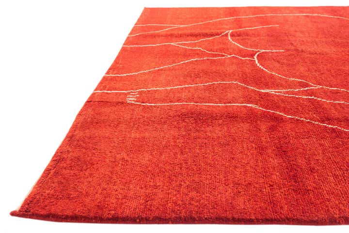6' 8 x 10' 2 Hand Knotted Moroccan Wool Rug