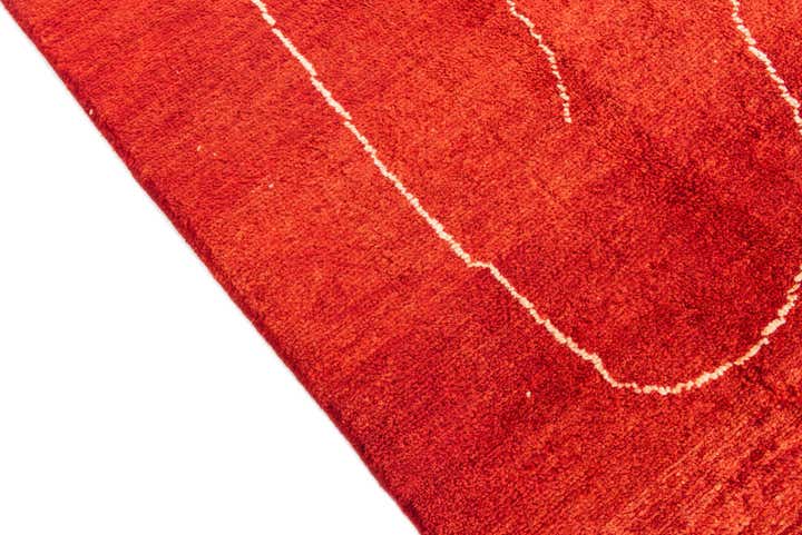 6' 8 x 10' 2 Hand Knotted Moroccan Wool Rug
