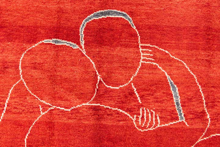 6' 8 x 10' 2 Hand Knotted Moroccan Wool Rug