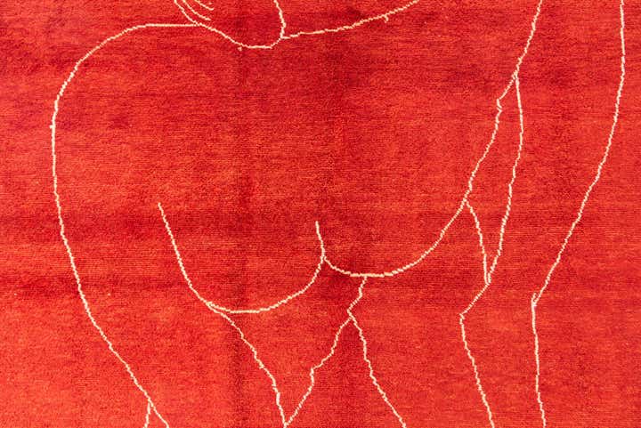 6' 8 x 10' 2 Hand Knotted Moroccan Wool Rug