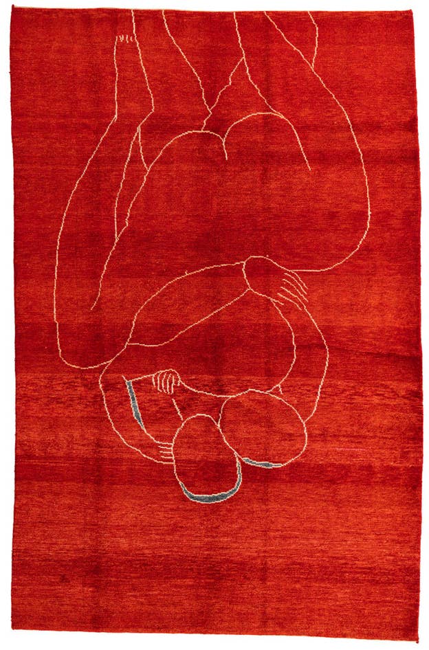 Detail image of 6' 8 x 10' 2 Hand Knotted Moroccan Wool Rug