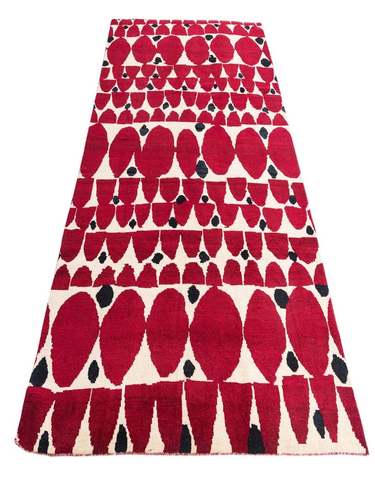 Detail image of 6' 5 x 9' 10  Hand Knotted Moroccan Wool Rug