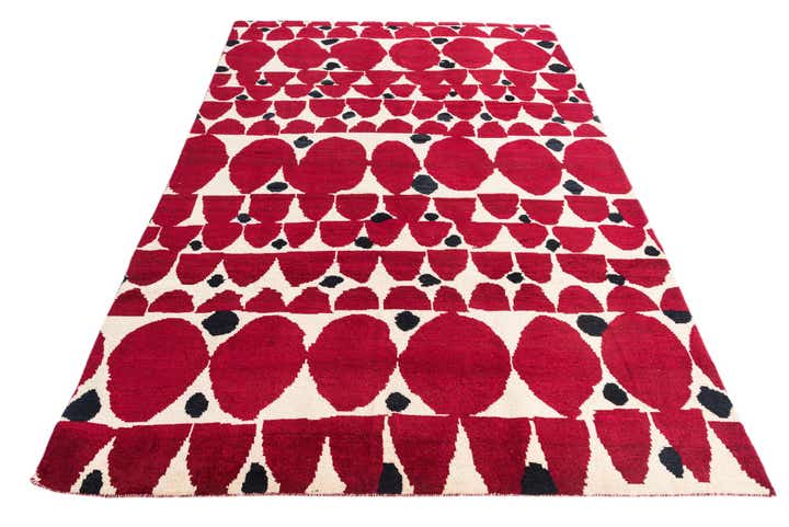 6' 5 x 9' 10 Hand Knotted Moroccan Wool Rug