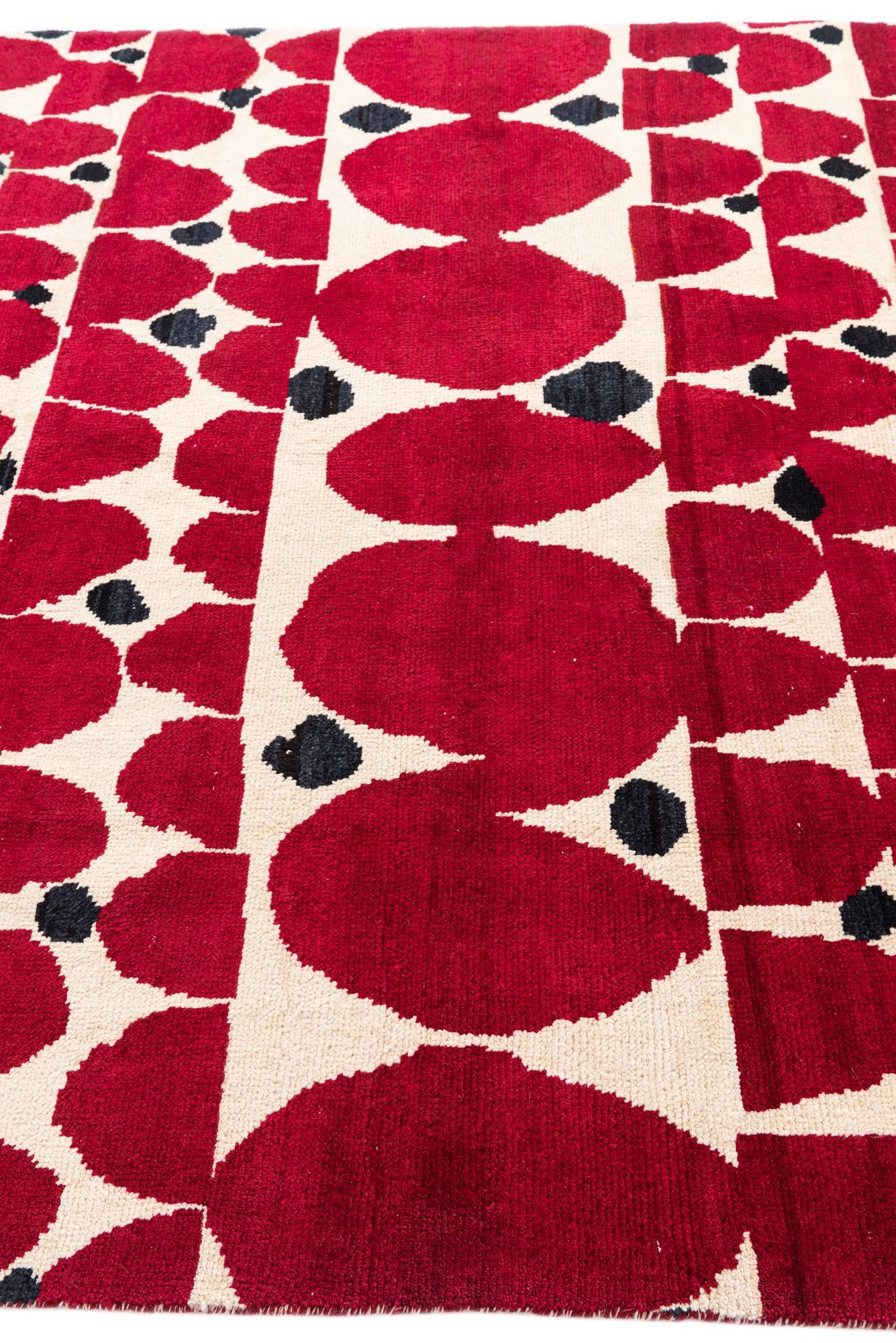 6' 5 x 9' 10 Hand Knotted Moroccan Wool Rug