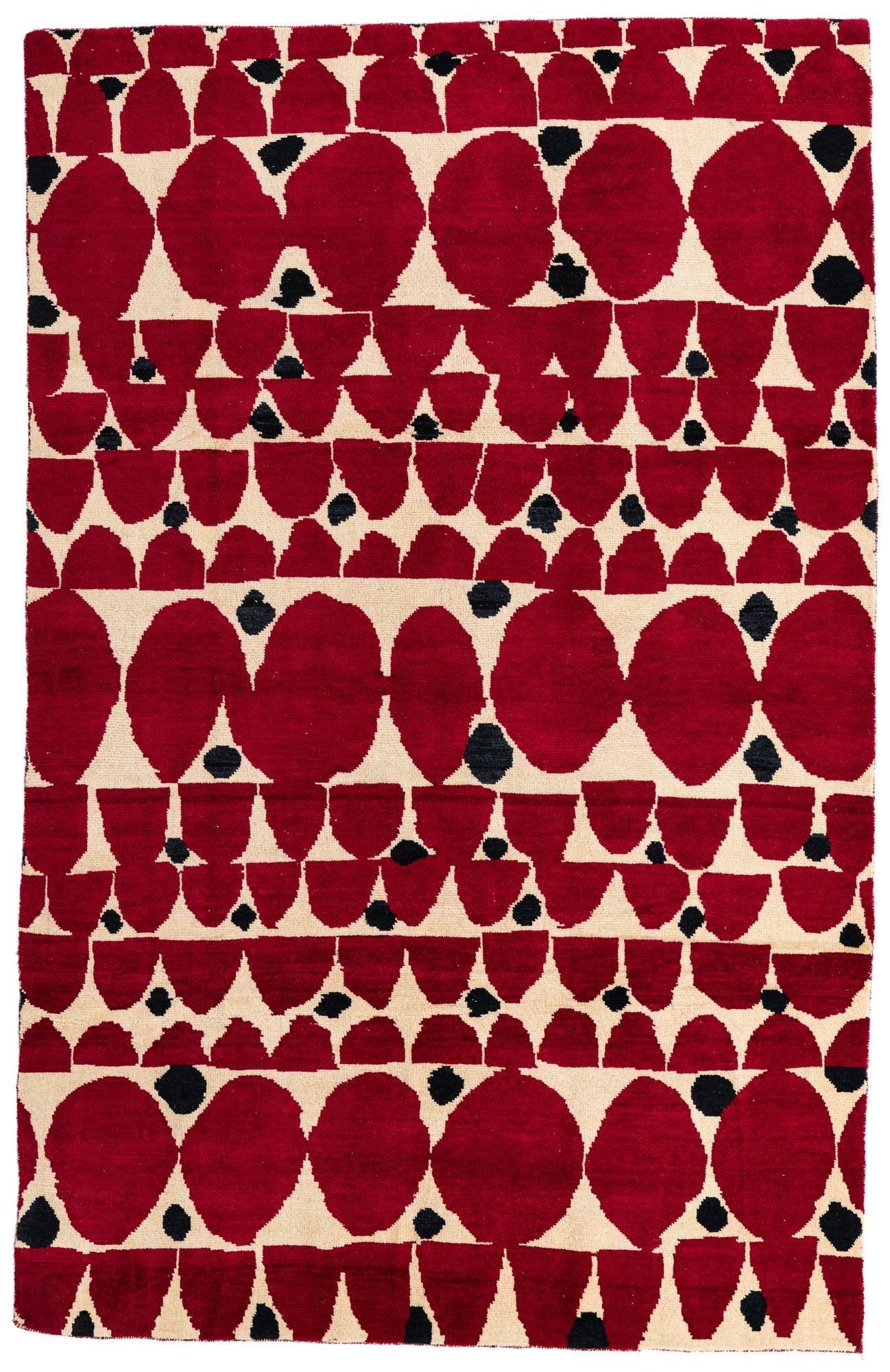 6' 5 x 9' 10 Hand Knotted Moroccan Wool Rug
