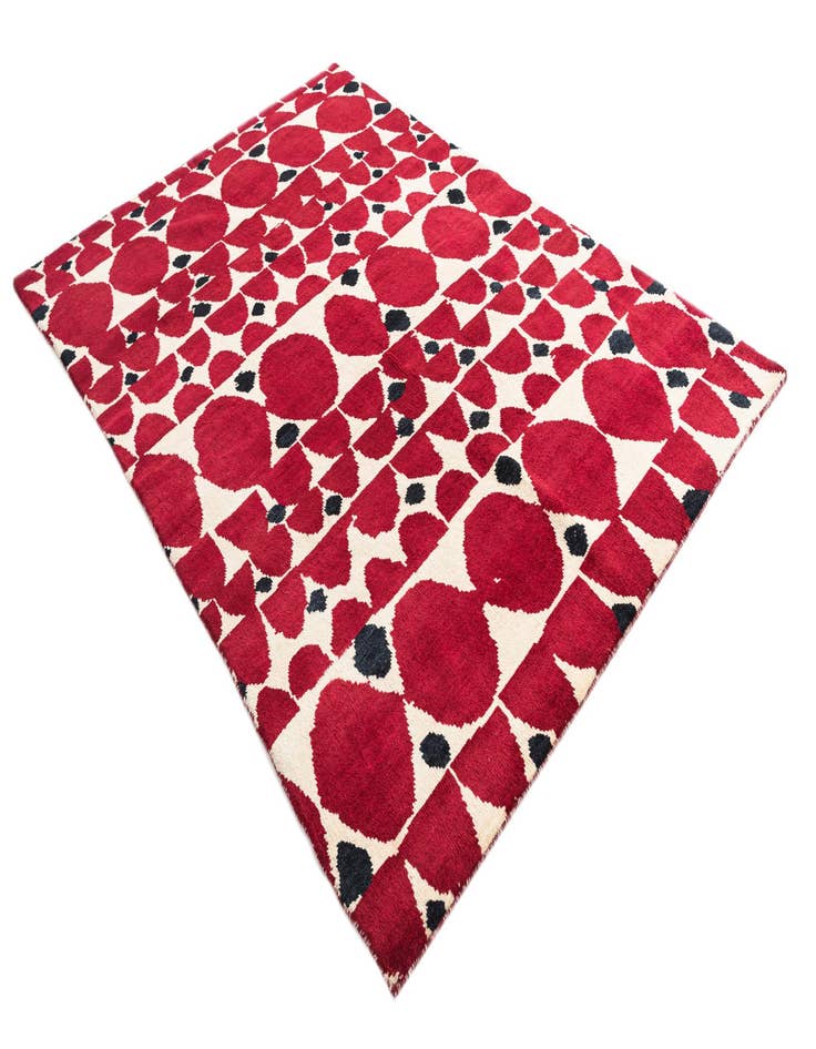 Detail image of 5' 4 x 8'  Hand Knotted Moroccan Wool Rug