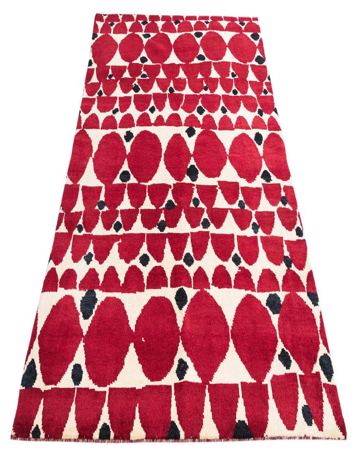 Detail image of 5' 4 x 8'  Hand Knotted Moroccan Wool Rug