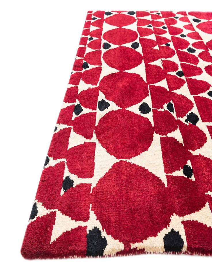 Detail image of 5' 4 x 8'  Hand Knotted Moroccan Wool Rug