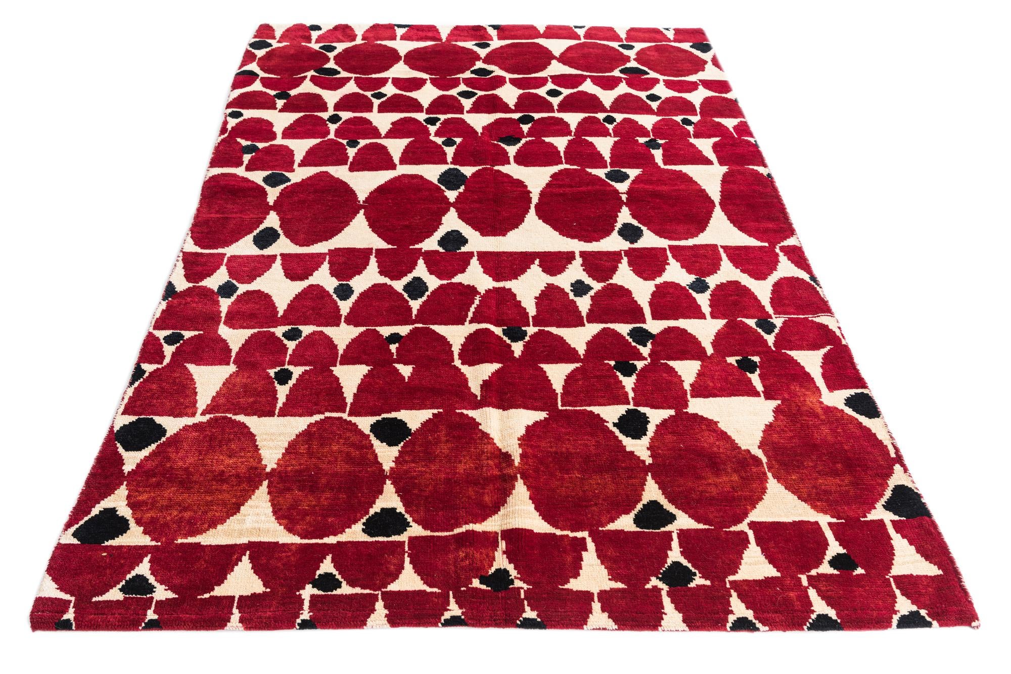 5' 5 x 8' Hand Knotted Moroccan Wool Rug