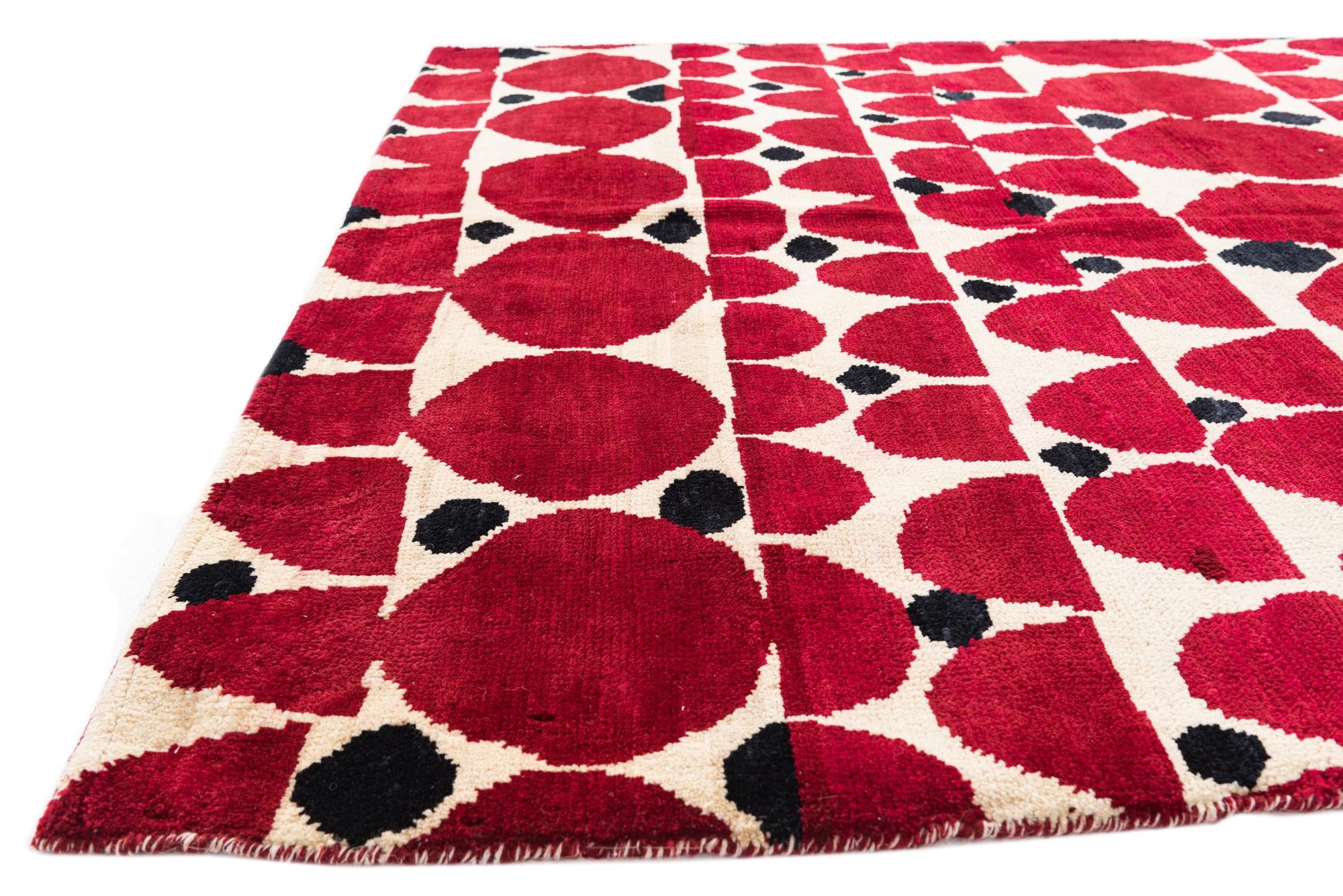 5' 5 x 8' Hand Knotted Moroccan Wool Rug