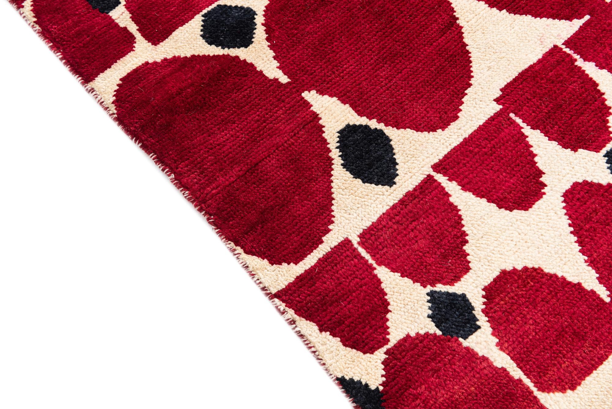 5' 5 x 8' Hand Knotted Moroccan Wool Rug