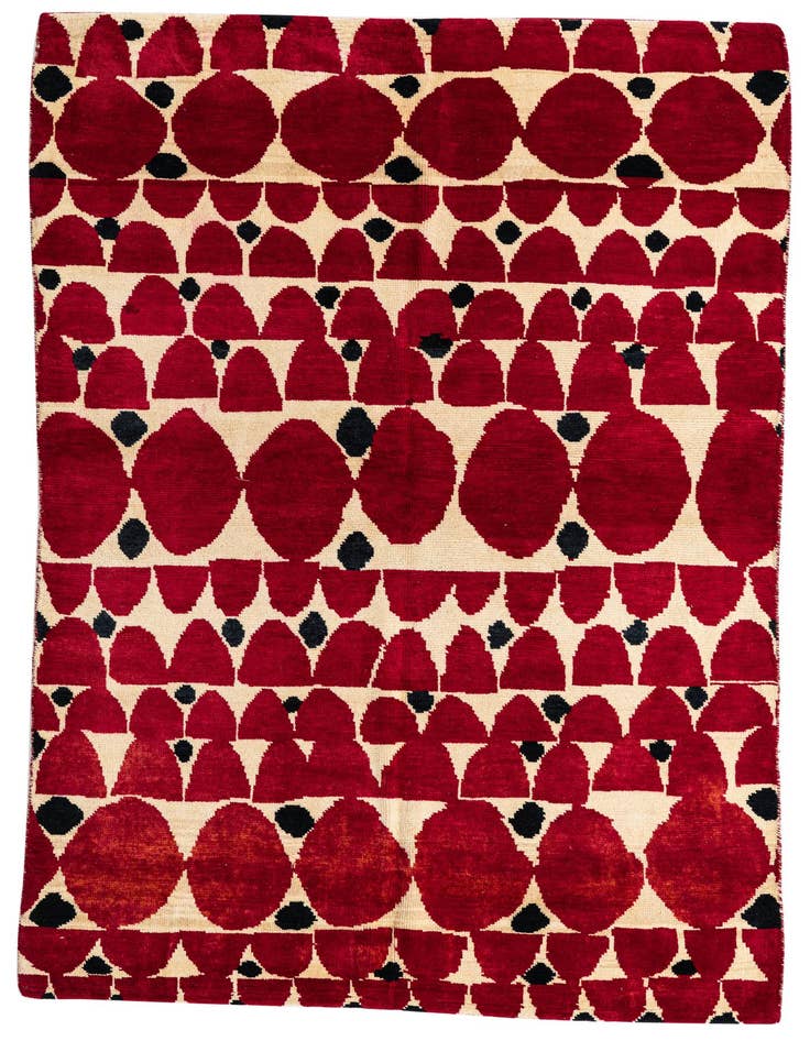 Detail image of 5' 5 x 8' Hand Knotted Moroccan Wool Rug