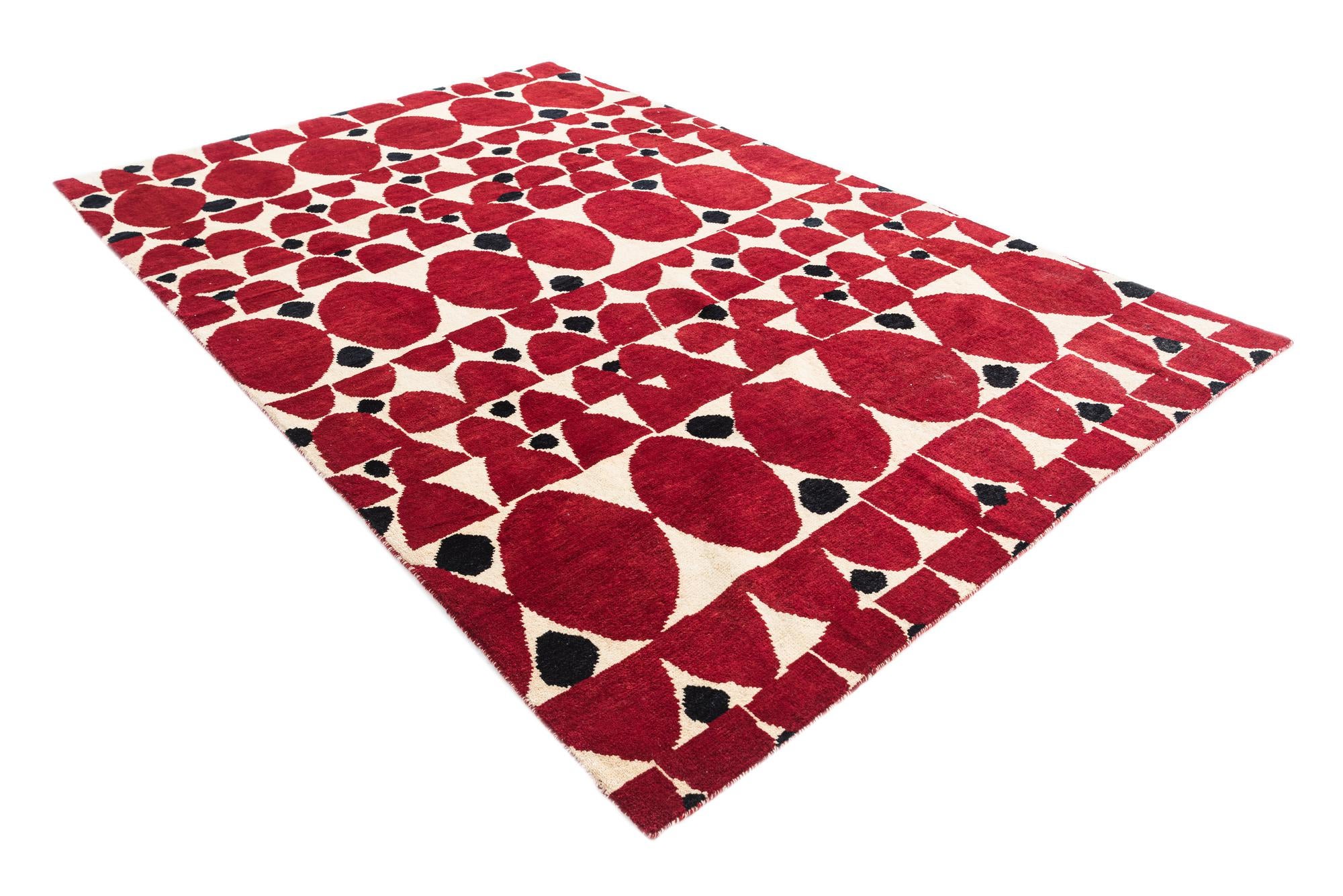 6' 3 x 10' Hand Knotted Moroccan Wool Rug