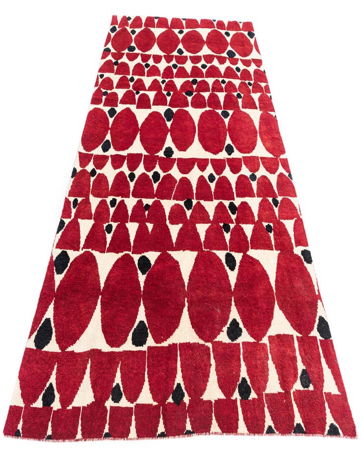 Detail image of 6' 3 x 10'  Hand Knotted Moroccan Wool Rug