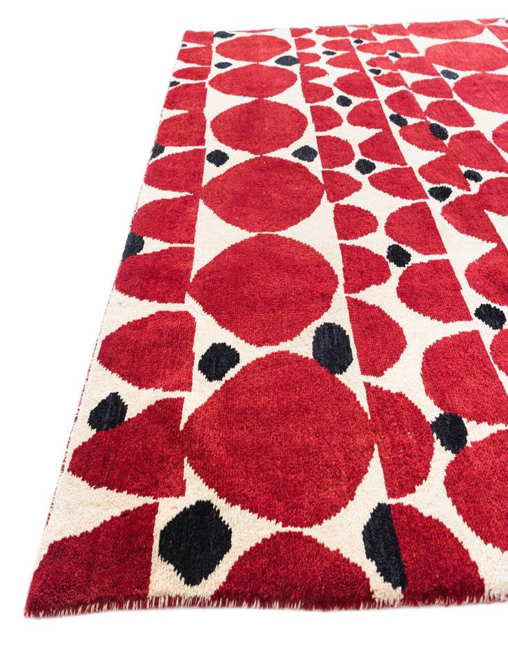 Detail image of 6' 3 x 10'  Hand Knotted Moroccan Wool Rug