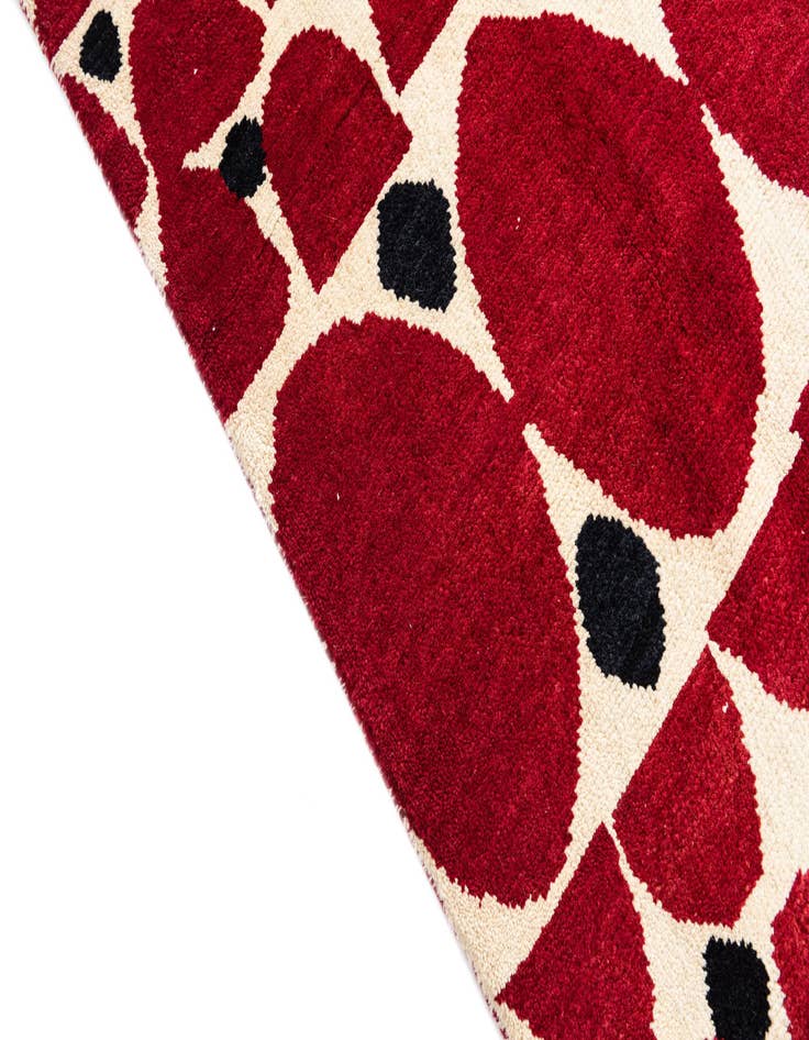 Detail image of 6' 3 x 10'  Hand Knotted Moroccan Wool Rug