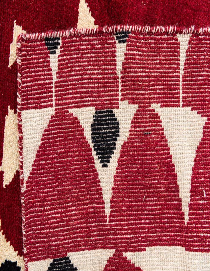 Detail image of 6' 3 x 10'  Hand Knotted Moroccan Wool Rug