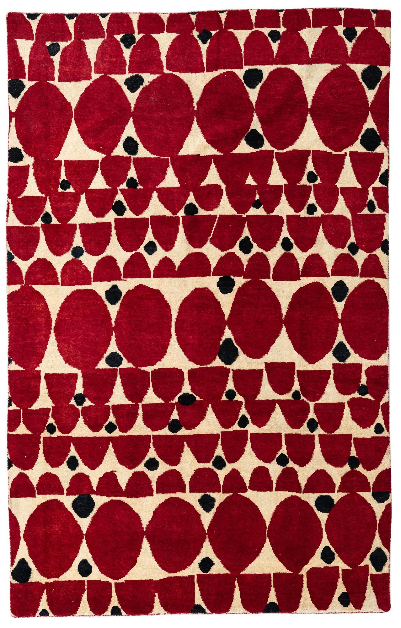 6' 3 x 10' Hand Knotted Moroccan Wool Rug