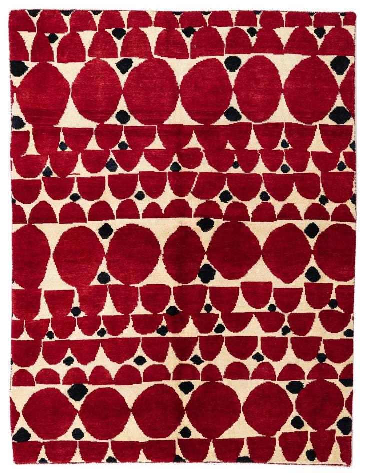 Detail image of 5' 5 x 7' 10 Hand Knotted Moroccan Wool Rug