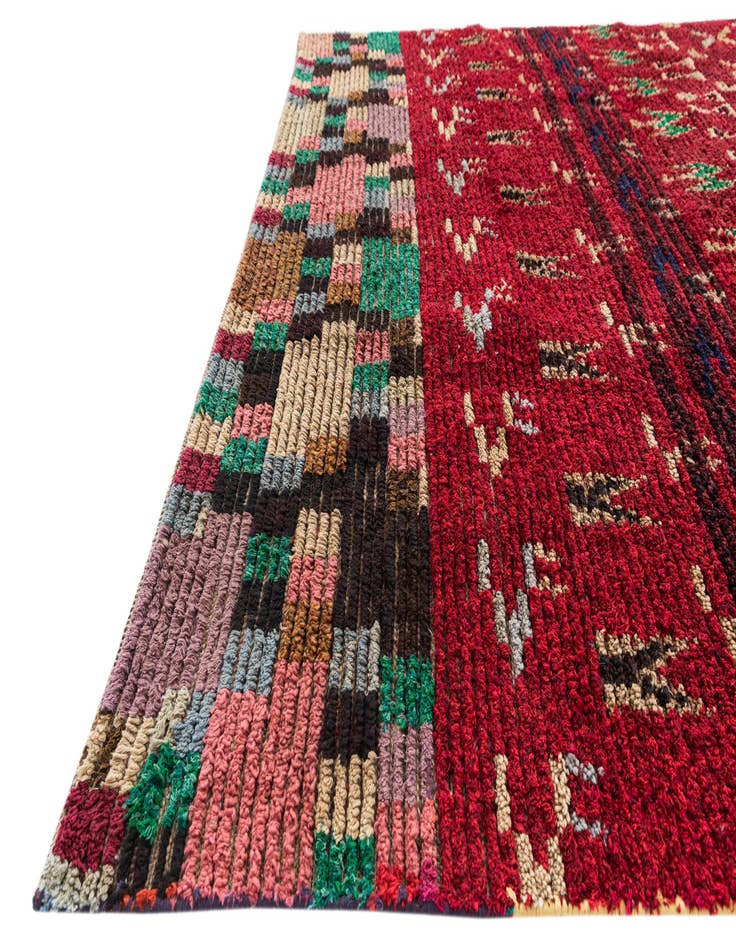 Detail image of 6' 3 x 9' 6  Hand Knotted Moroccan Wool Rug