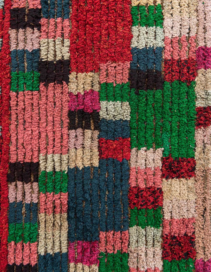 Detail image of 6' 3 x 9' 6  Hand Knotted Moroccan Wool Rug