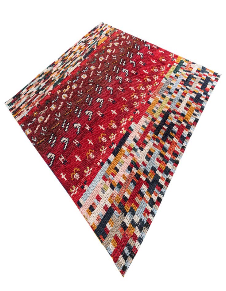 Detail image of 7' 3 x 9'  Hand Knotted Moroccan Wool Rug