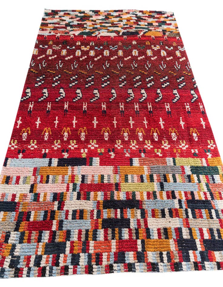 Detail image of 7' 3 x 9'  Hand Knotted Moroccan Wool Rug