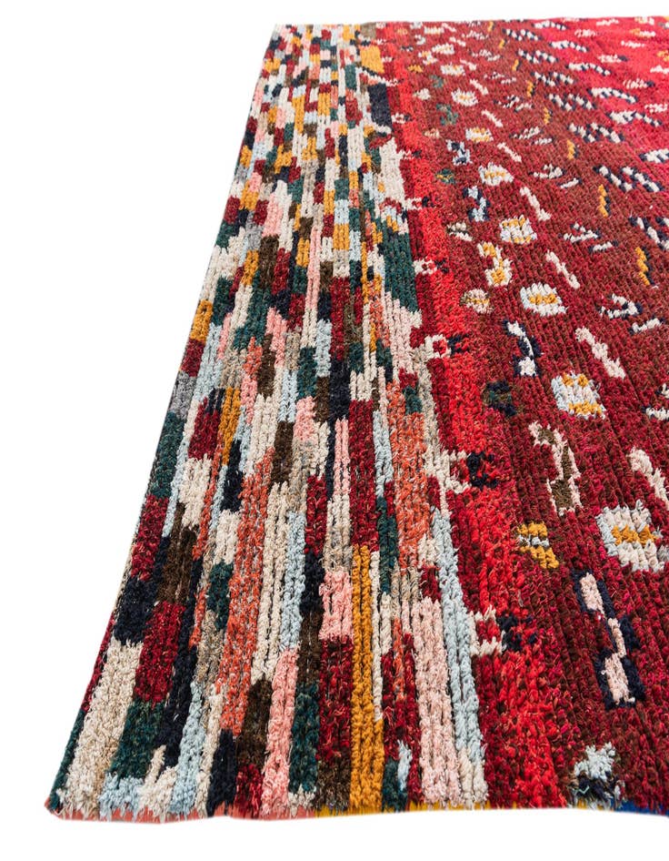 Detail image of 7' 3 x 9'  Hand Knotted Moroccan Wool Rug