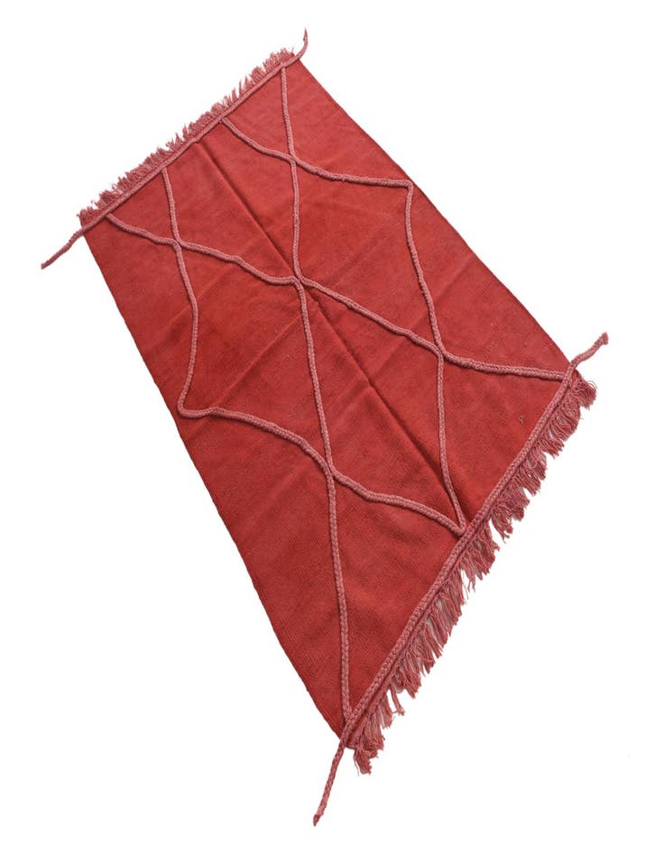 Detail image of 3' 5 x 4' 10  Hand Knotted Moroccan Wool Rug