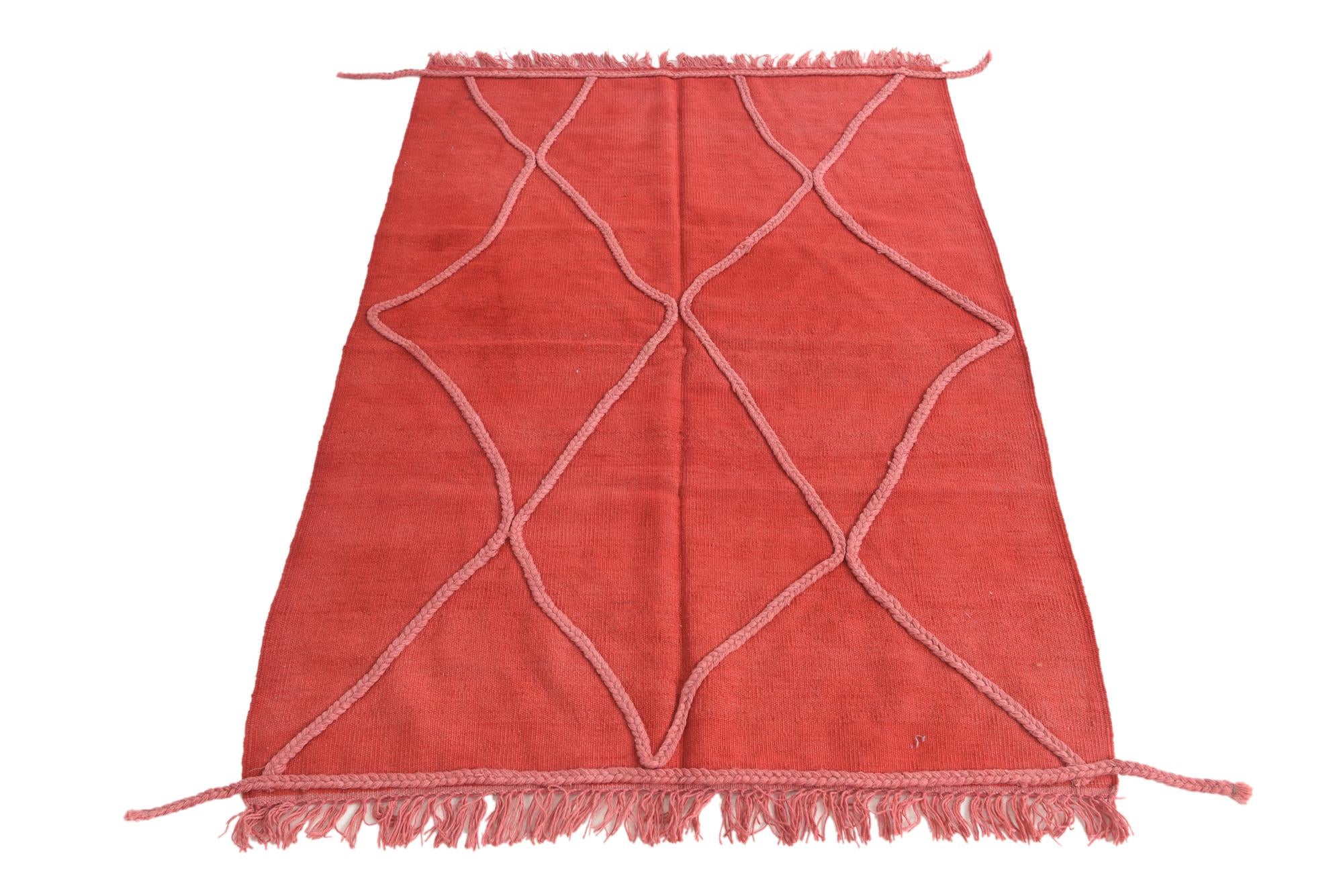 3' 5 x 4' 10 Hand Knotted Moroccan Wool Rug
