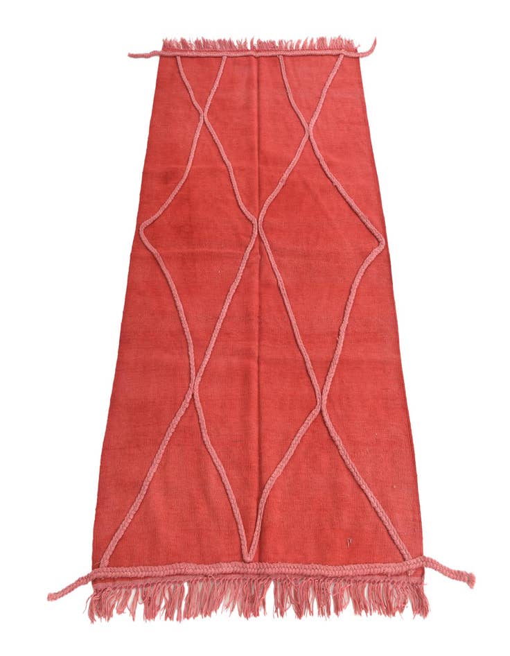 Detail image of 3' 5 x 4' 10  Hand Knotted Moroccan Wool Rug