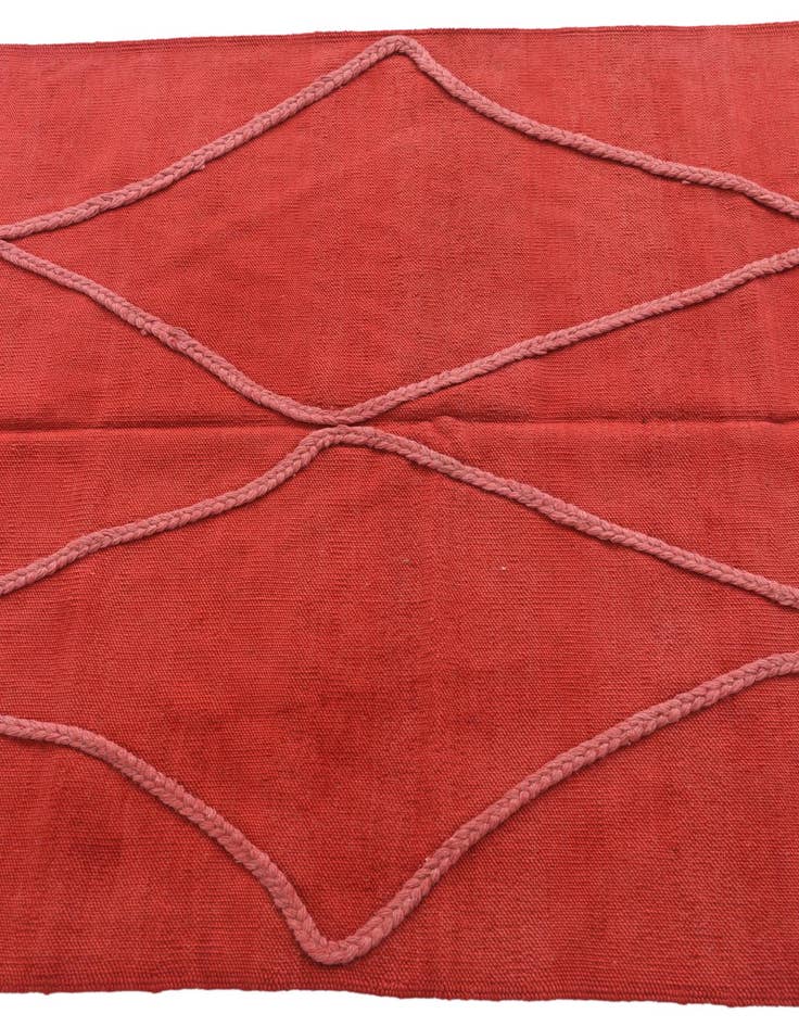 Detail image of 3' 5 x 4' 10  Hand Knotted Moroccan Wool Rug