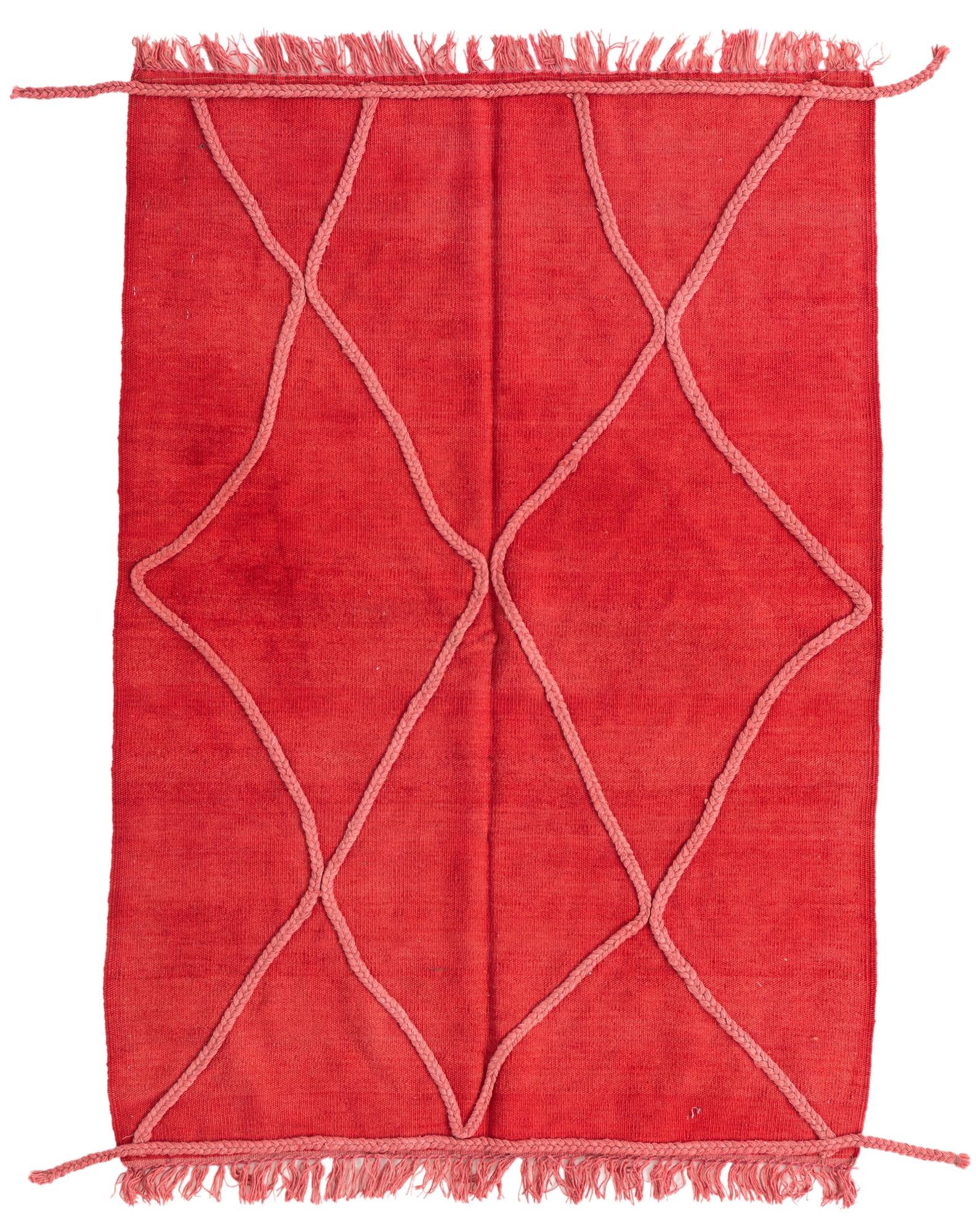 3' 5 x 4' 10 Hand Knotted Moroccan Wool Rug