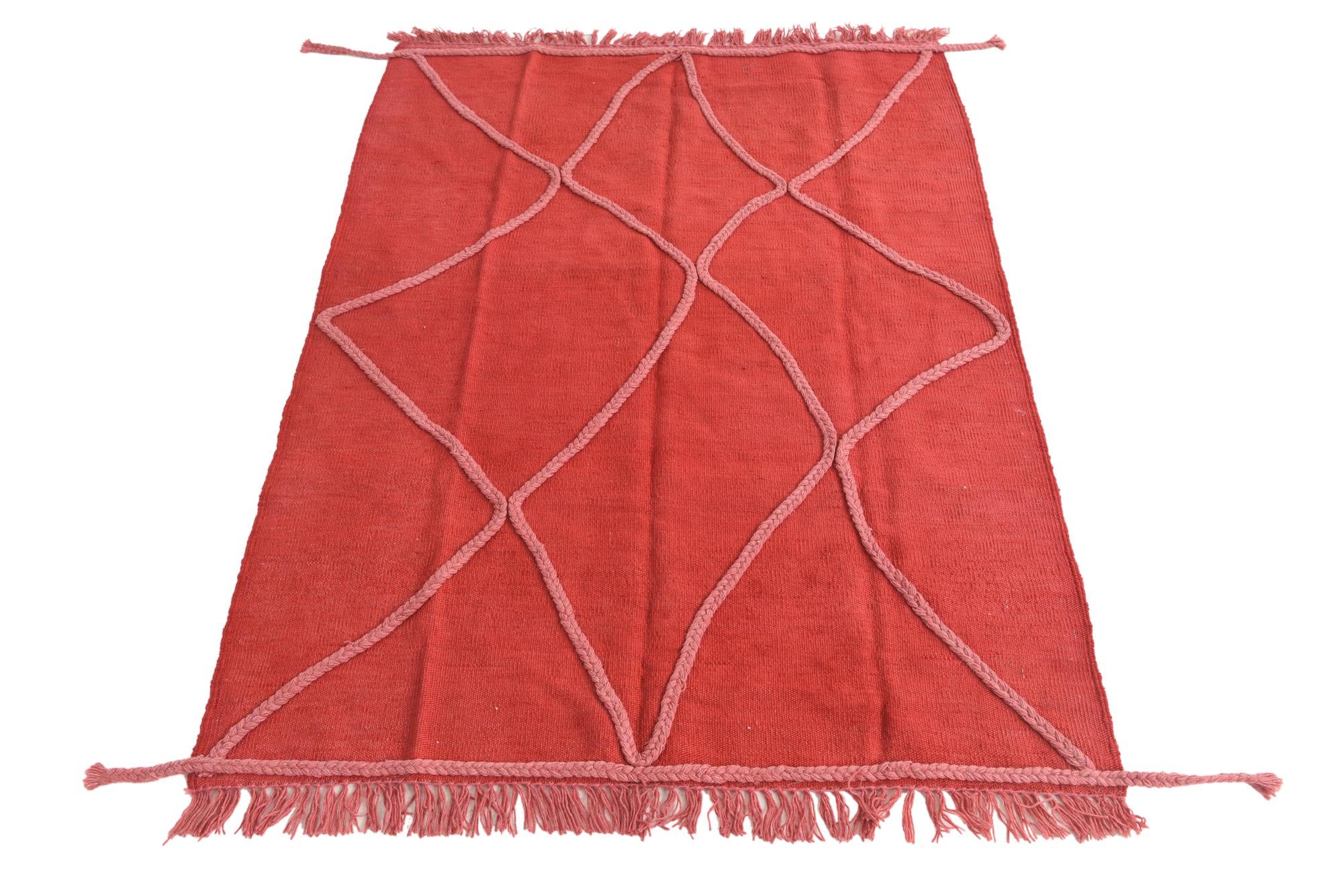 3' 6 x 4' 10 Hand Knotted Moroccan Wool Rug
