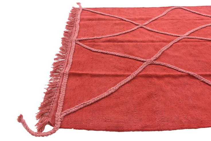 Detail image of 3' 6 x 4' 10 Hand Knotted Moroccan Wool Rug