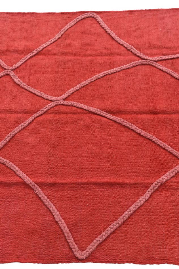 Detail image of 3' 6 x 4' 10 Hand Knotted Moroccan Wool Rug