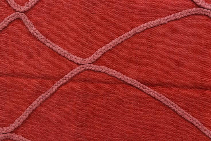 Detail image of 3' 6 x 4' 10 Hand Knotted Moroccan Wool Rug