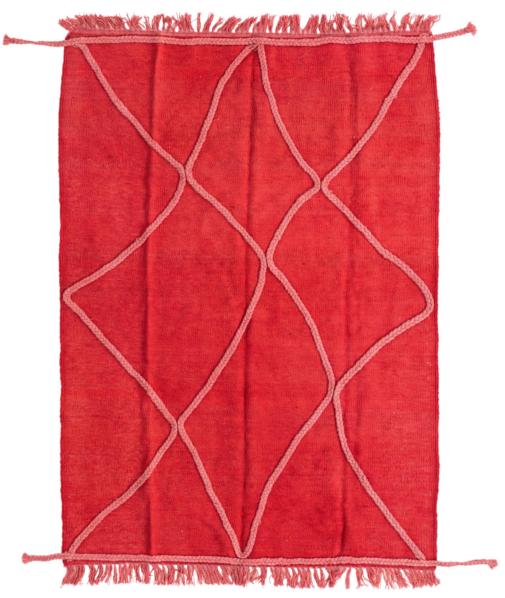 3' 6 x 4' 10 Hand Knotted Moroccan Wool Rug