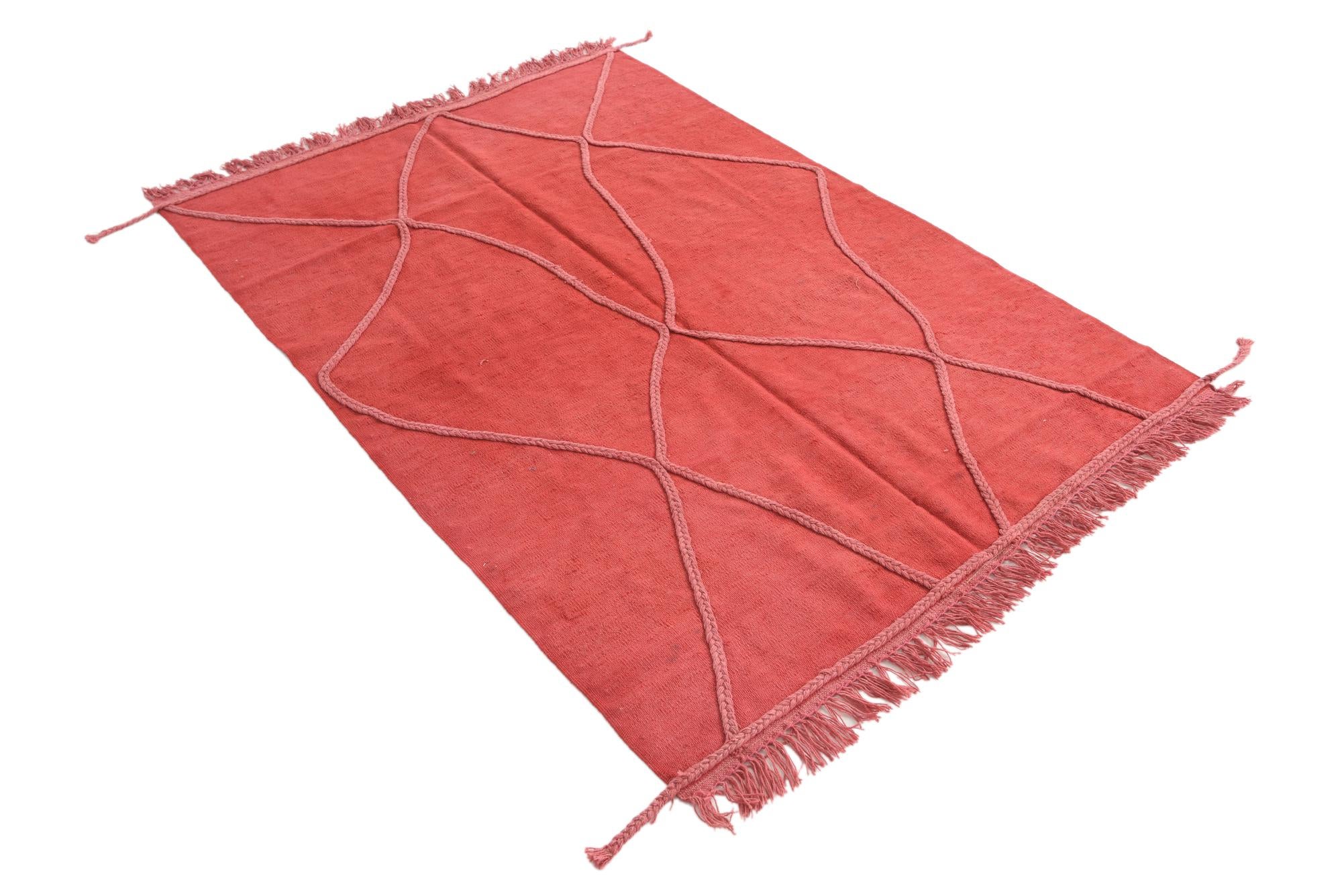 4' 2 x 6' 1 Hand Knotted Moroccan Wool Rug
