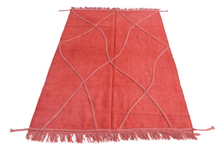 125cm x 185cm Handgeknüpft Marokkanisch Wolle Teppich