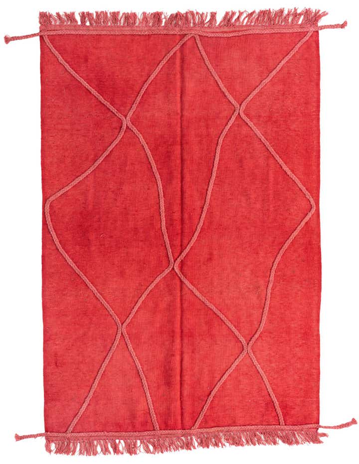 125cm x 185cm Handgeknüpft Marokkanisch Wolle Teppich
