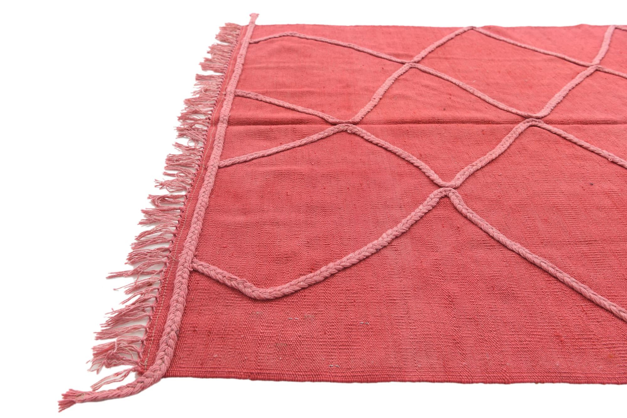 4' 1 x 5' 10 Hand Knotted Moroccan Wool Rug