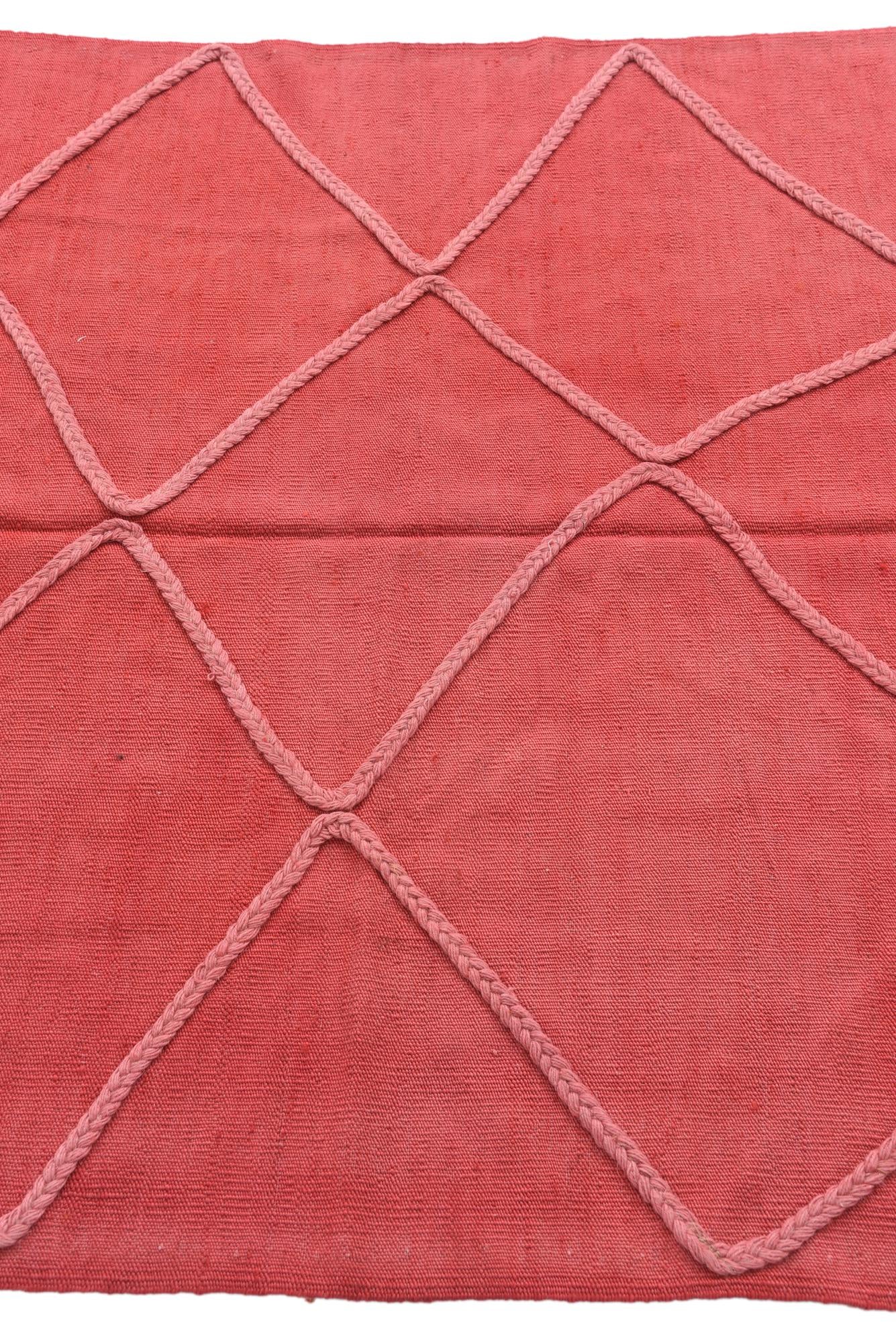 4' 1 x 5' 10 Hand Knotted Moroccan Wool Rug