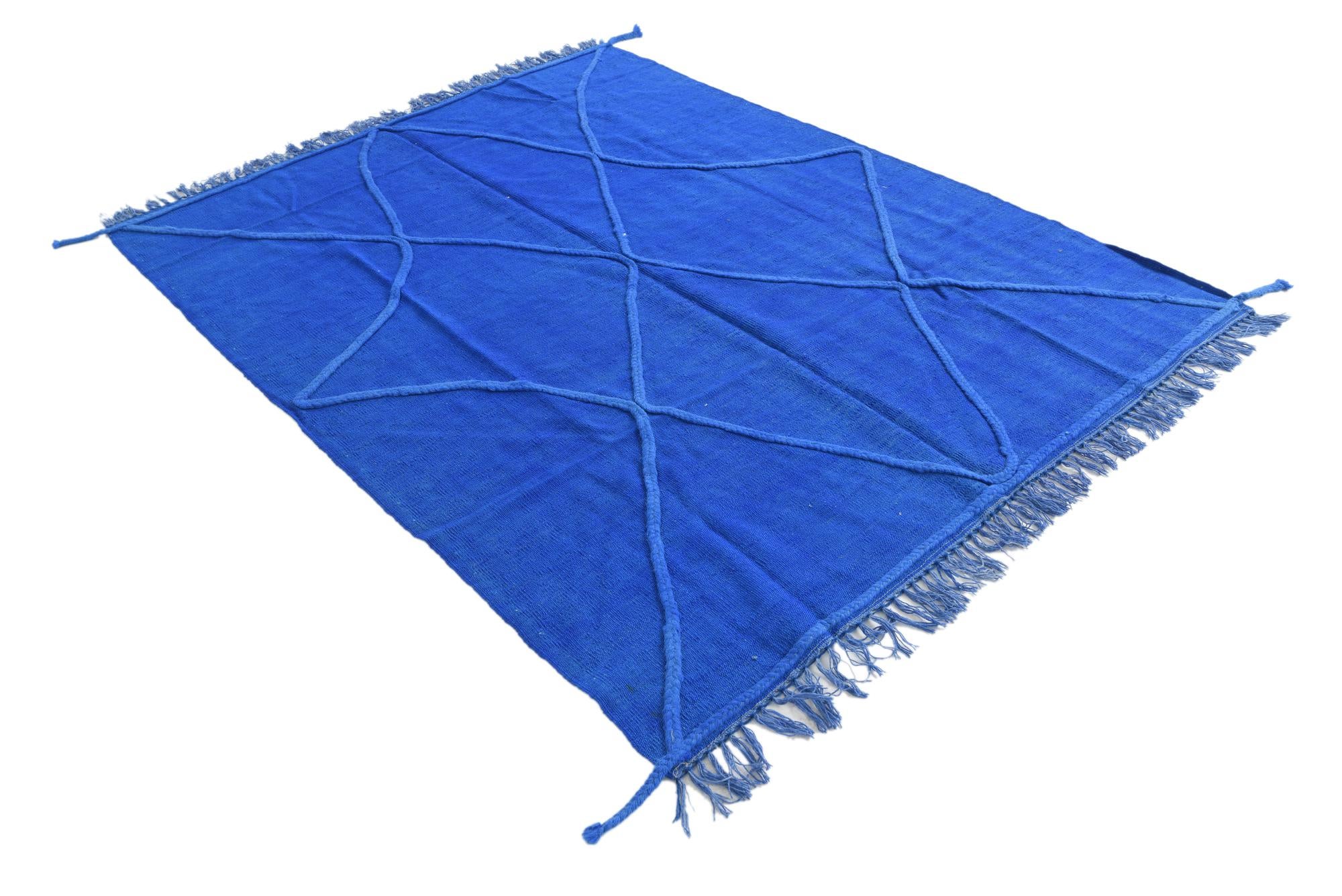 4' 1 x 6' 1 Hand Knotted Moroccan Wool Rug