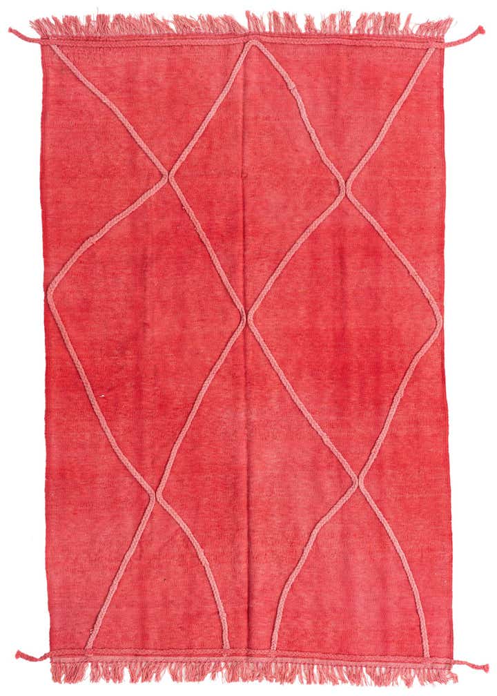 4' 1 x 6' 1 Hand Knotted Moroccan Wool Rug