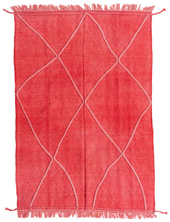 4' 1 x 6' 1 Hand Knotted Moroccan Wool Rug