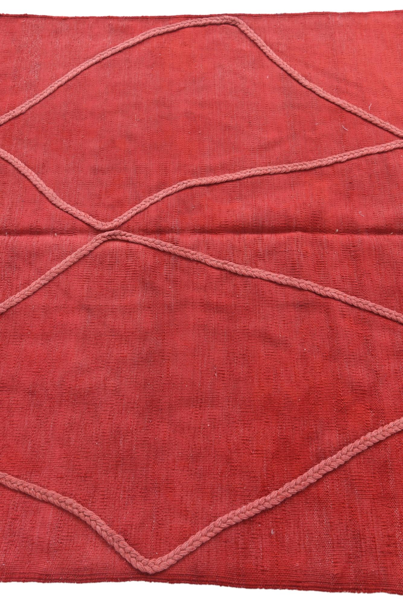 4' 1 x 6' Hand Knotted Moroccan Wool Rug