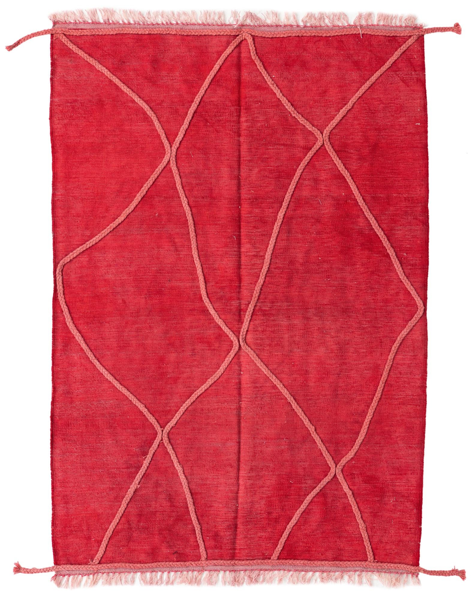4' 1 x 6' Hand Knotted Moroccan Wool Rug