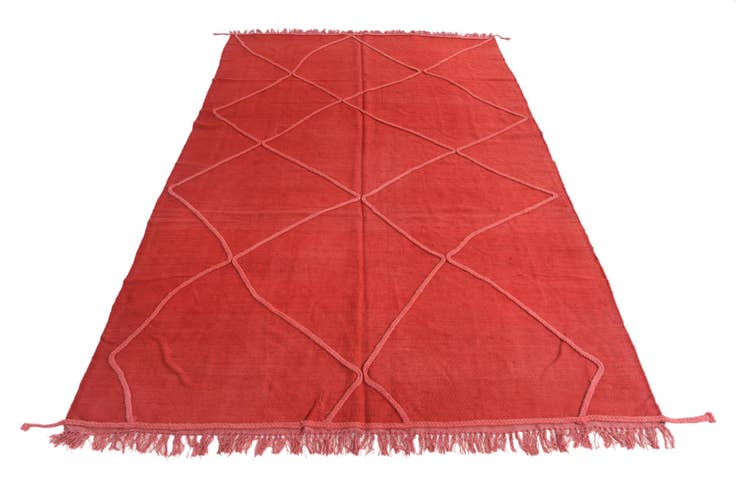 Detail image of 6' 4 x 9' 10 Hand Knotted Moroccan Wool Rug